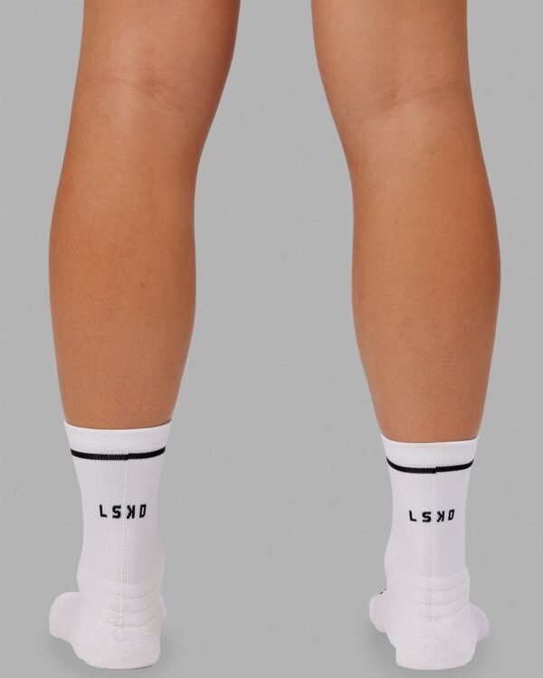 Fast Performance Quarter Socks - White-Black