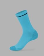 Fast Performance Crew Socks - Neon Blue-Black