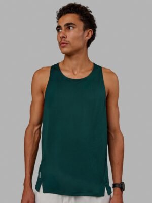 Pace Running Tank - Dark Moss