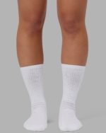 Signal 3 Pack Crew Socks - White-Turq-Tang-Pink